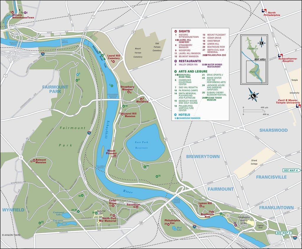 地图fairmount公园费城