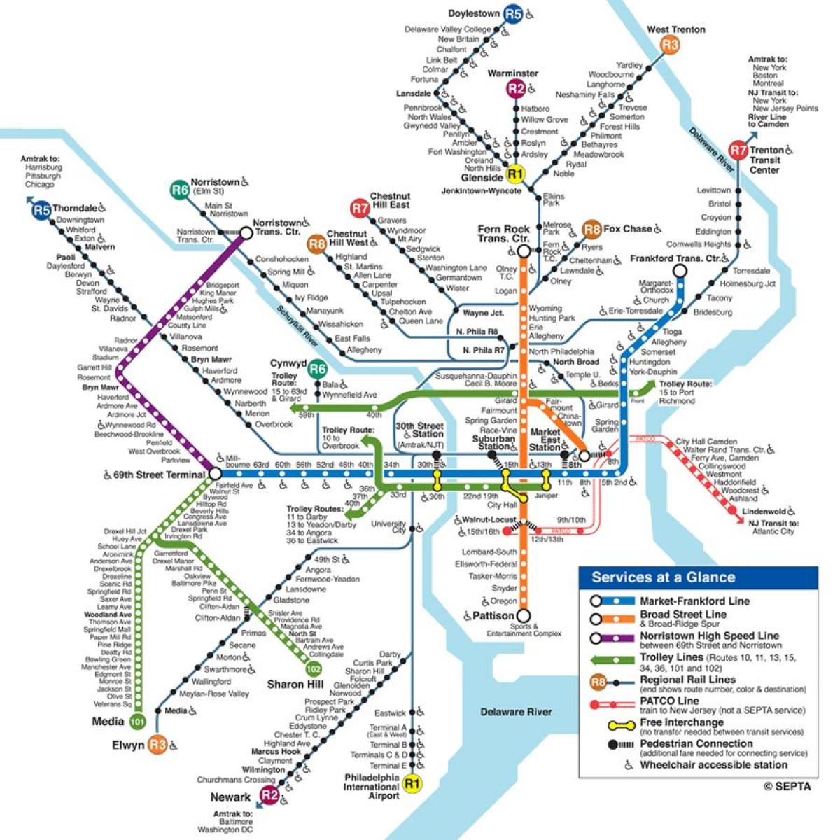 费城地铁图