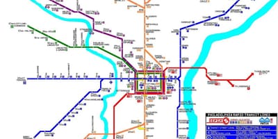 费城的大众运输系统的地图