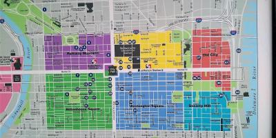 地图的中心城市费城
